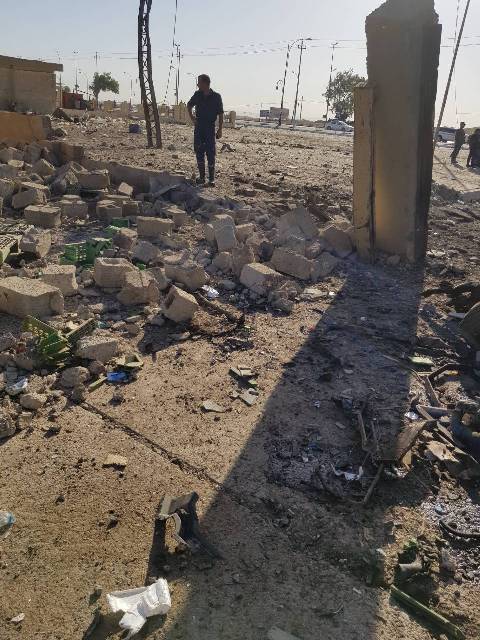 Suicide car bomb targets election warehouse in Kirkuk, injures 20 security members. (Photo: Social Media)